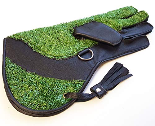 Gants de fauconnerie 2 couches en cuir de vachette haut de gamme avec gazon