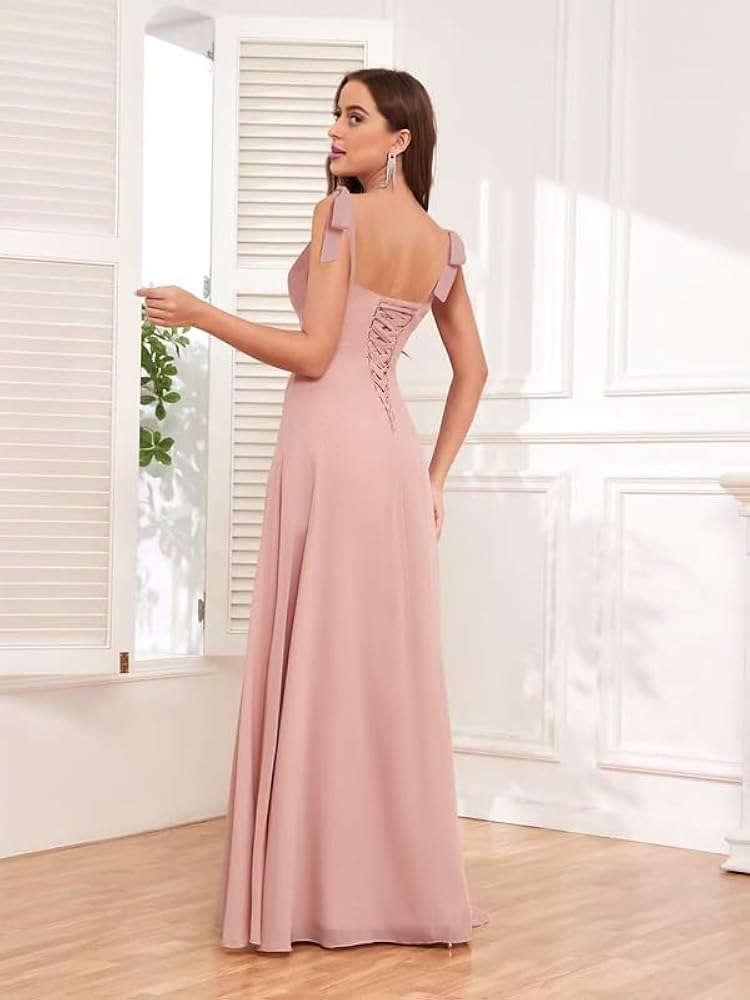 Amazon.com: EdekElls Square Neck Chiffon Bridesmaid Dresses