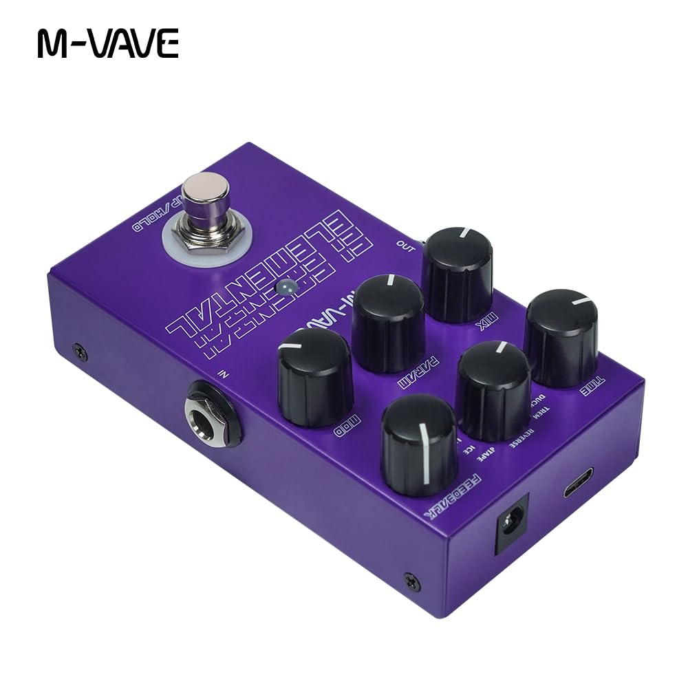 psychedelic pedals Elemental Compact Guitar Delay Pedal with 9 Delay Effects, 3000ms Max Time, Tap/Hold Modes & High-Performance DSP – Artistic Metal Ambient Echo Simulator Musical Instruments, Stage & Studio Color:Valkoinen Bogenhandschuh, Handschuh Bogenschiessen Leder Status_open The pedal you receive
