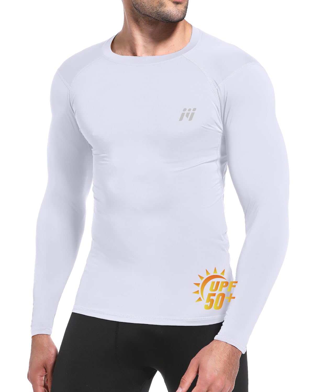 MEETWEE Rash Guard UPF50+ Kompressionsshirt Herren Langarm Kurzarm Funktionsshirt, UV Shirt Top Schwimmen Männer Sportshirt Surfen Schnelltrocknend Atmungsaktiv