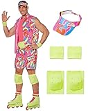 Spirit Halloween Barbie the Movie Adult Skating Ken Costume - XL | Officially Licensed | Mattel | Couples Halloween Costumes | '80s Accessories