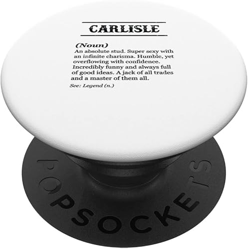 Miniatura 1 de CARLISLE - Name Definition  Funny Phrase Customized Men's PopSockets Swappable PopGrip