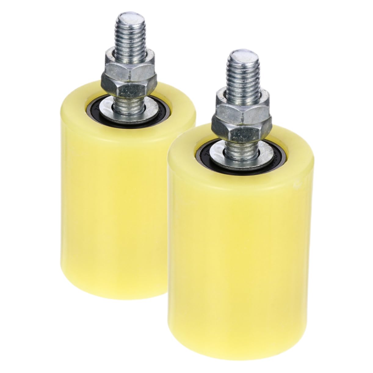 Uonlytech 4 Set Puleggia Della Ruota Della Porta Cancello Bullone Regolabile Verricello Pulegge Custine Rulli Di Guida Per Cancelli Scorrevoli Serrature Rotolando Yellow Nylon 2 Pezzi * 4