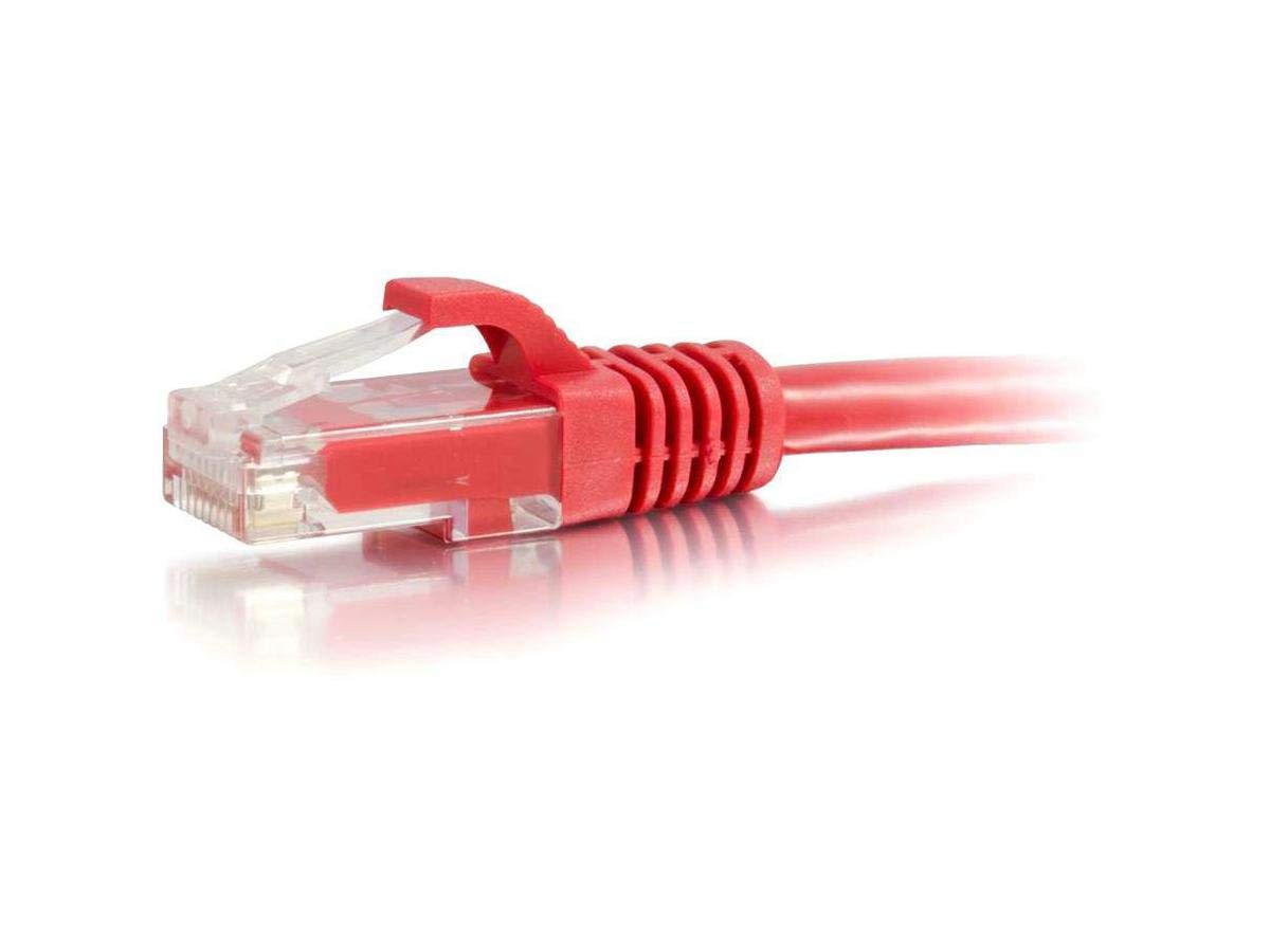 C2G 27187 kabel Cat6 - nieekranowany kabel sieciowy Ethernet, czerwony (100 stóp, 30,48 metra)