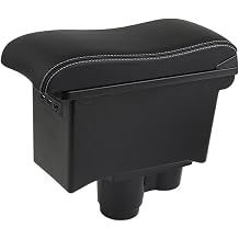Compatible for Renault Duster Armrest Box 2019-2022 Interior Parts Special Retrofit Parts Center Storage Box USBA1-Black White 3USB