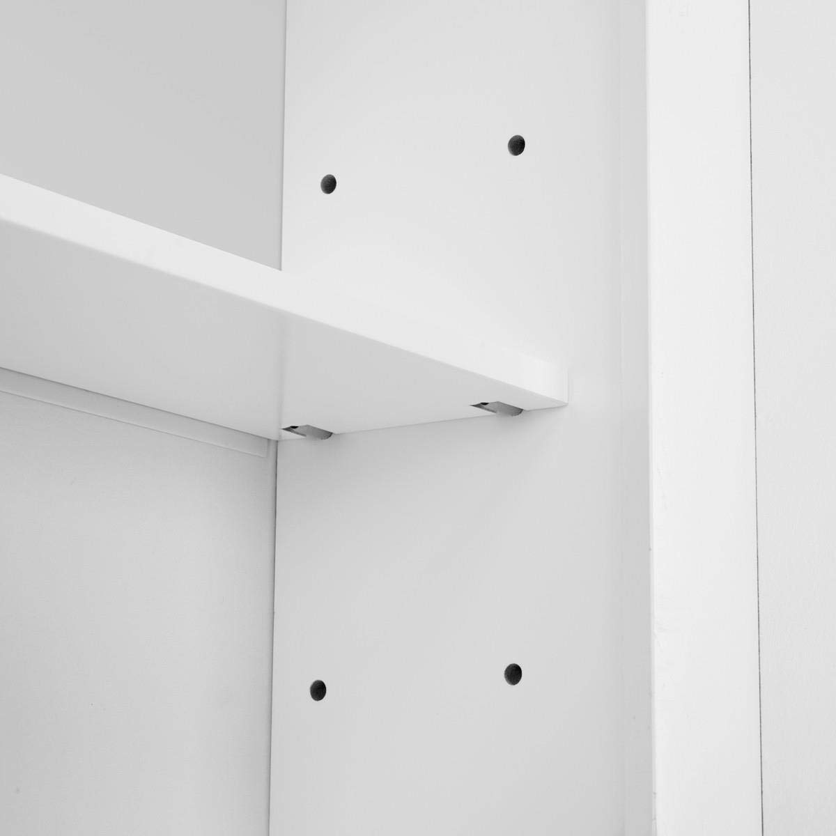 Yaheetech Armadio da parete con specchio, ripiano regolabile in altezza, per bagno/cucina, 56 x 13 x 58 cm, bianco