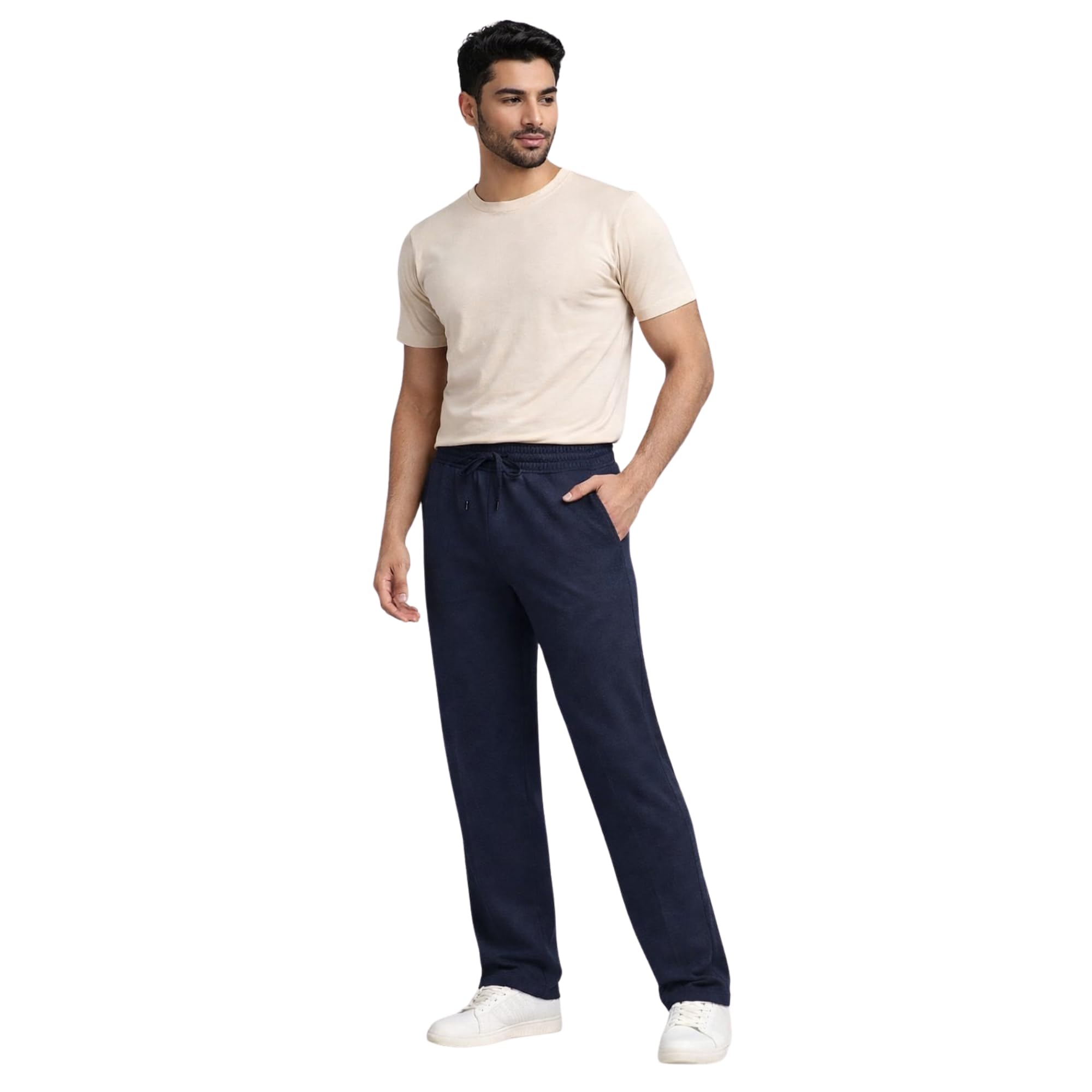 uniboss Dri-FIT Polyester Everyday Track Pants for Men | Relaxed Fit | Navy Blue | M-picture-14