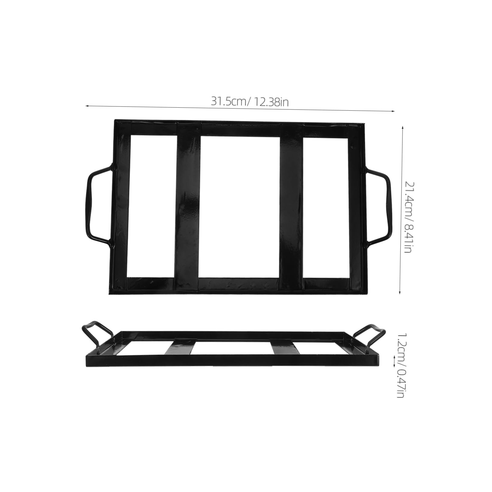Support robuste en émail noir pour griller, barbecue et cuisine en plein air – Support de rôtissage parfait pour les fêtes avec des amis et des amis
