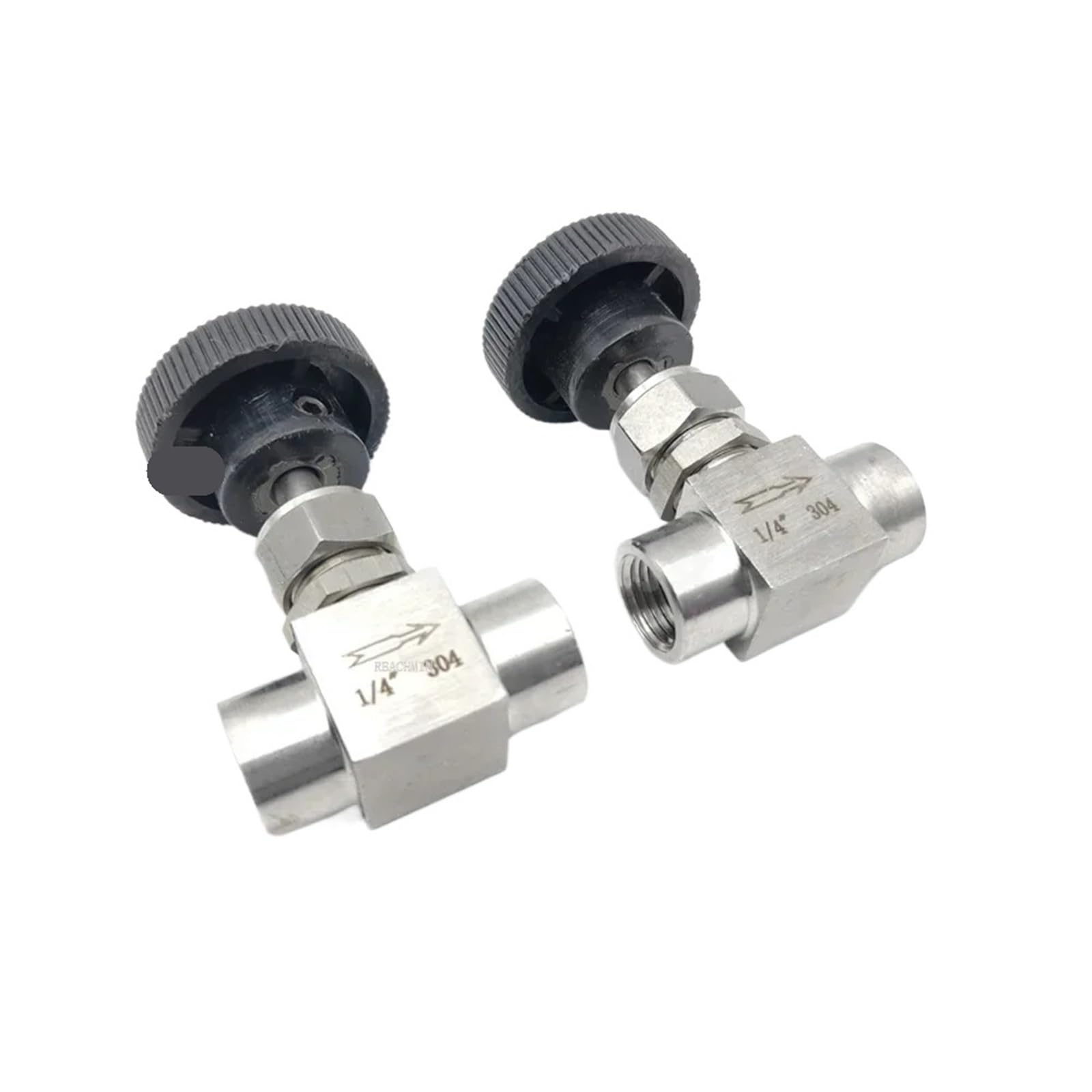Vanne à aiguille femelle 1/8 po inox 304 pour contrôle du débit d'eau et de gaz de précision