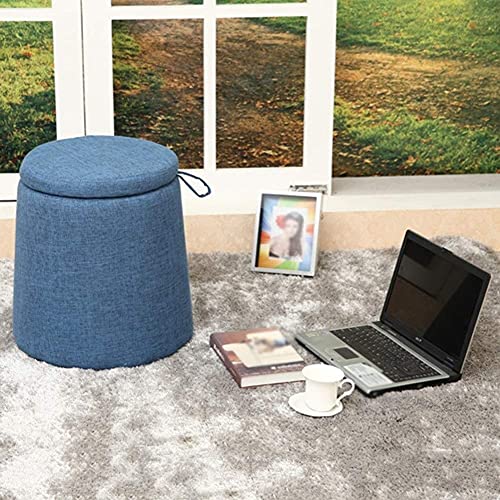 Pouf de rangement en bois massif rouge pour optimiser les petits salons - 4