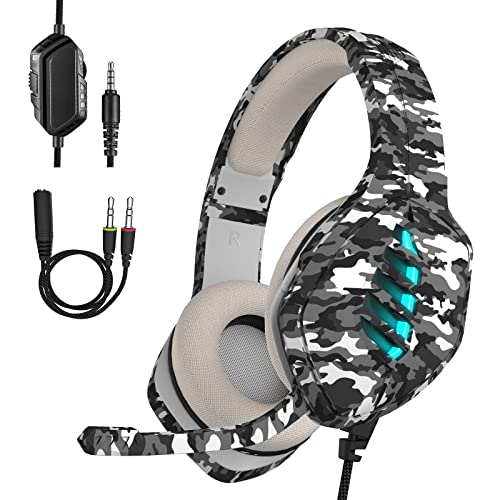 targeal Casque Gamer Casque Gaming avec Micro Réducteur de Bruit, Stéréo Bass, RGB Lumière, 3.5mm Jack Compatible avec PS4/PS5/PC/Laptop/Mac/Xbox/Switch Cover