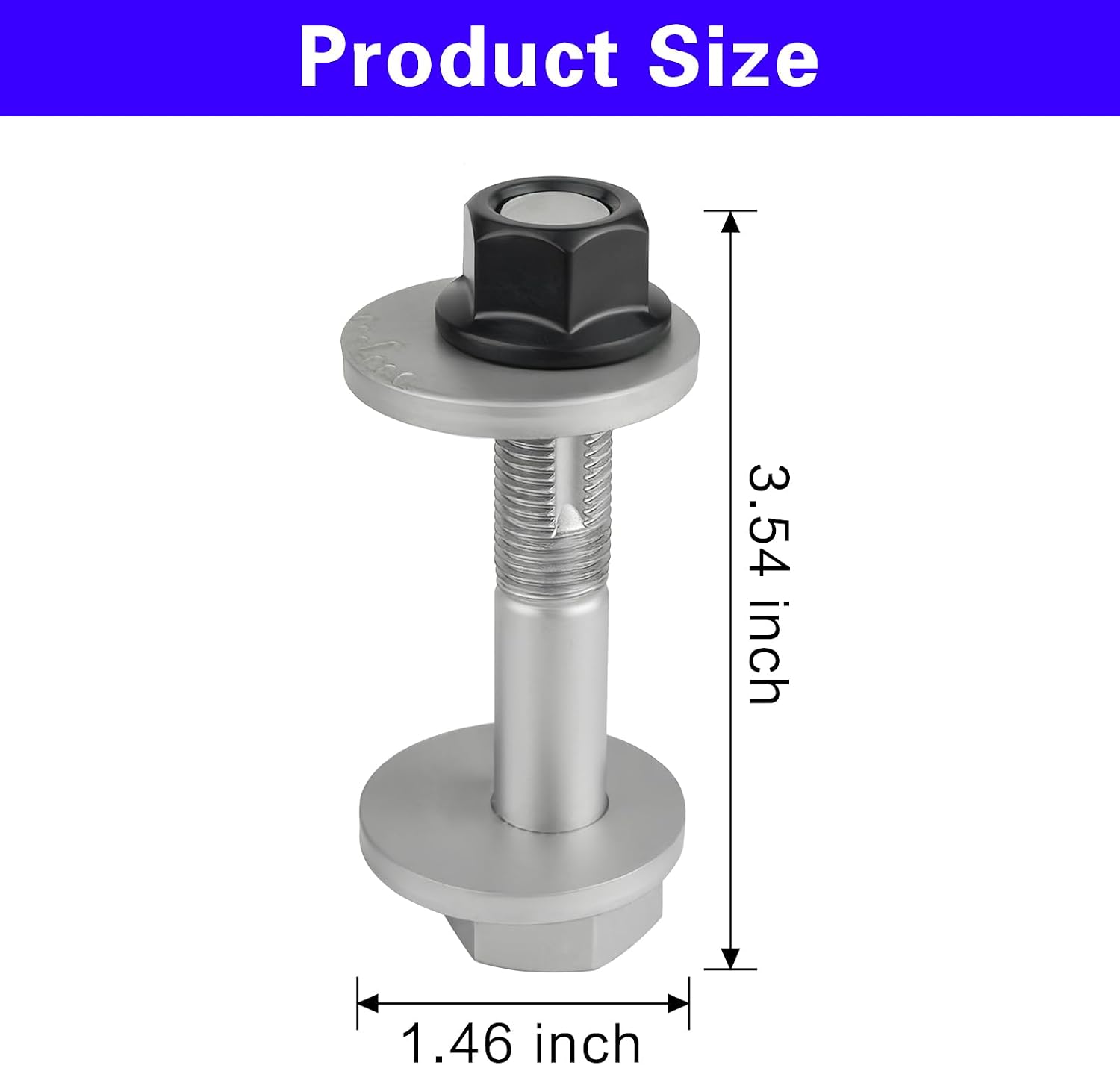 2 Set Rear suspension control arm cam adjustment nut kit 54640-3R000, eccentric alignment camber bolt fit for Hyun-da* A-zer* 2012-2017 Opti-m* 2011-2016 K-i* Caden-z* 2014-2016