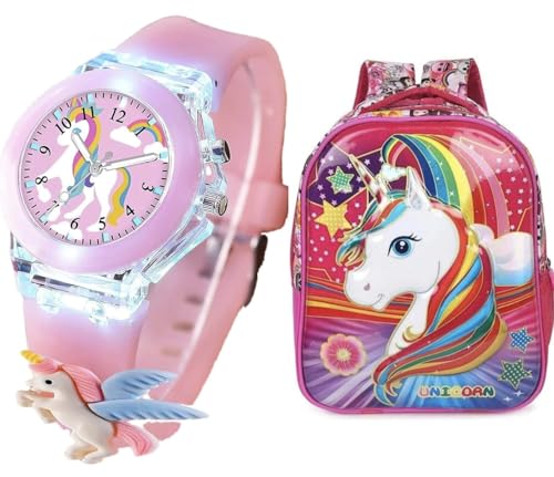 Image of Unicorn School Bag For Girls and boys Cartoon Printed Waterproof Backpack for kids Ideal For Small Kids Bag UKG Nursery 1st Class boys School Bags 3-6 years kid