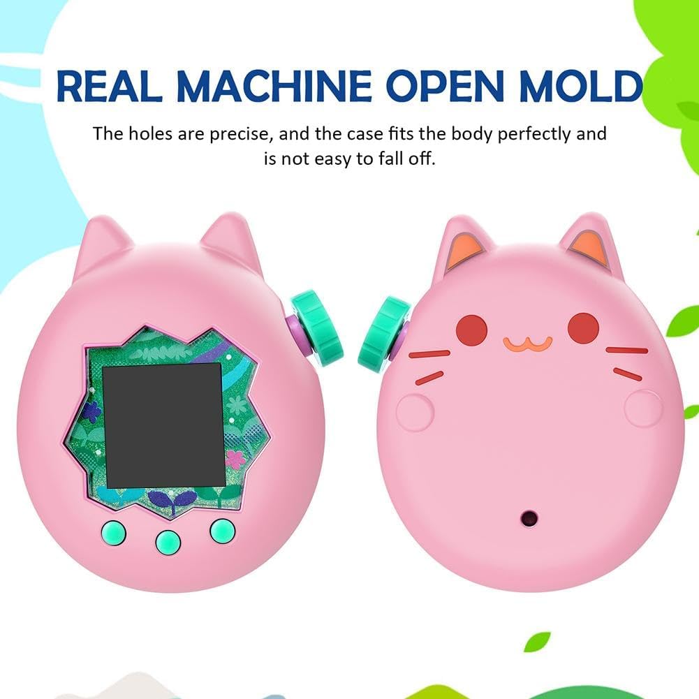 Protective Case for Tamagotchi Paradise, Premium Liquid Silicone, Anti-Drop Shockproof Screen Protector for Virtual Pet Game Machine, Waterproof Soft Skin Cover, Shockproof Case (Only Ca-se)