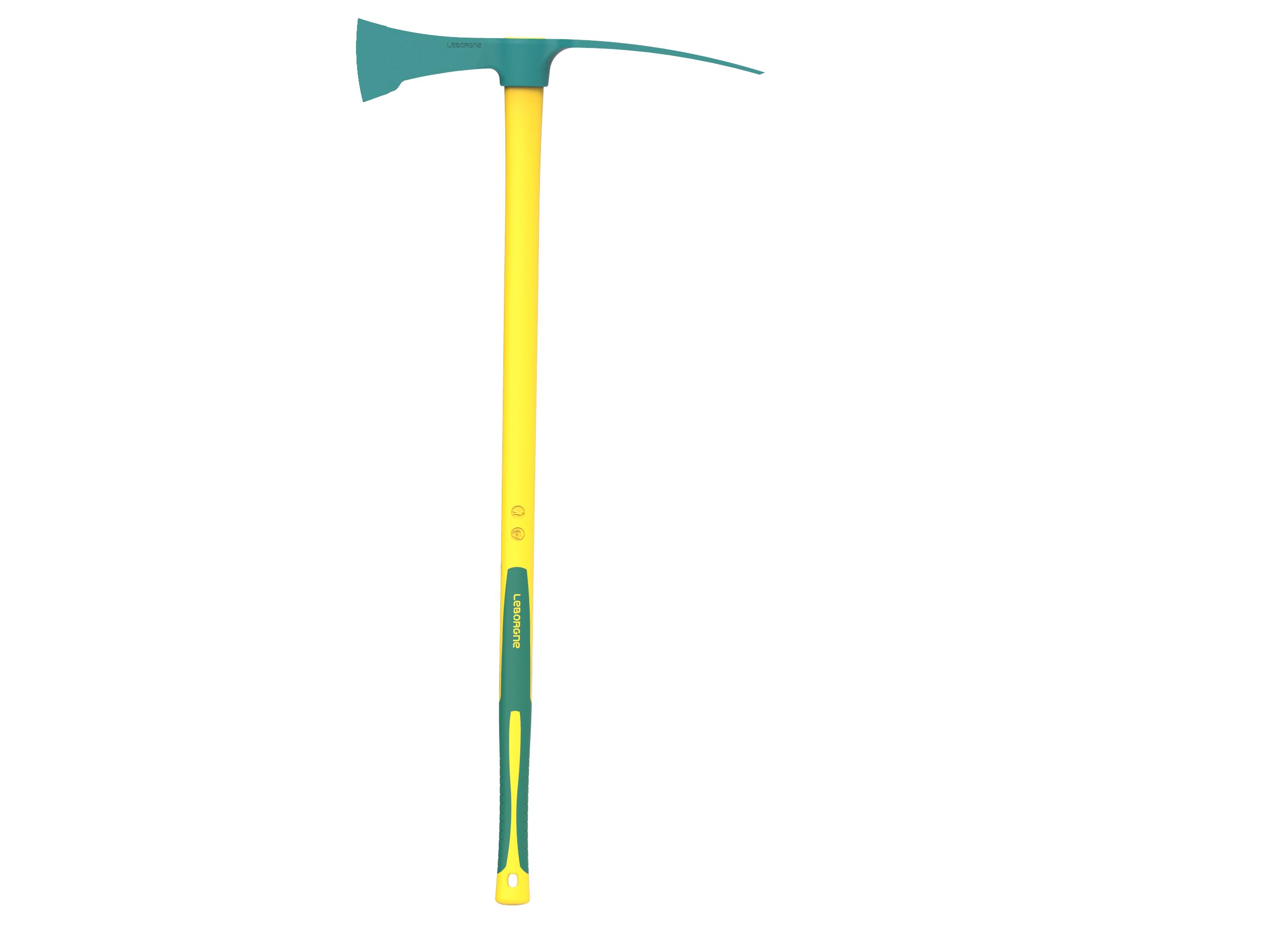 Pioche-hache 2 kg Duopro manche Novamax 1 m – outil 2 en 1 creuser et couper – acier forgé trempé – manche fibres de verre