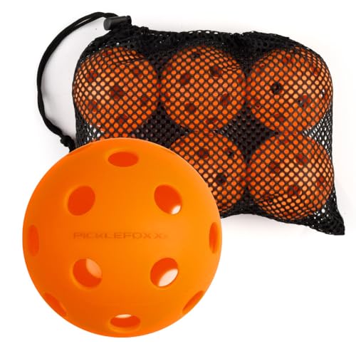 PICKLEFOXX Juego de 6 pelotas de pickleballs para interior de