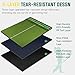 Dual Turf Golf Mat - Practice Indoor/Outdoor, 5 x 4 ft Hitting Mat with Alignment Lines, 9 Tees & Balls Accessories for Swing, Chipping, Putting