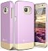 Galaxy S7 Case, Vena [iSlide][Two-Tone] Dock-Friendly Slim Fit Hard Case Cover for Samsung Galaxy S7 (Lavender/Champagne Gold)