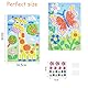 Cheerix 2 Stück Mosaik Bastelset Kinder, Giraffe+Schmetterling Sticky Moosgummi, Mosaik Aufkleber Bastelset für Kinder ab 4 Jahre, Basteln Mädchen Junge, DIY Diamanten Mosaike Bilder Moosgummi Basteln