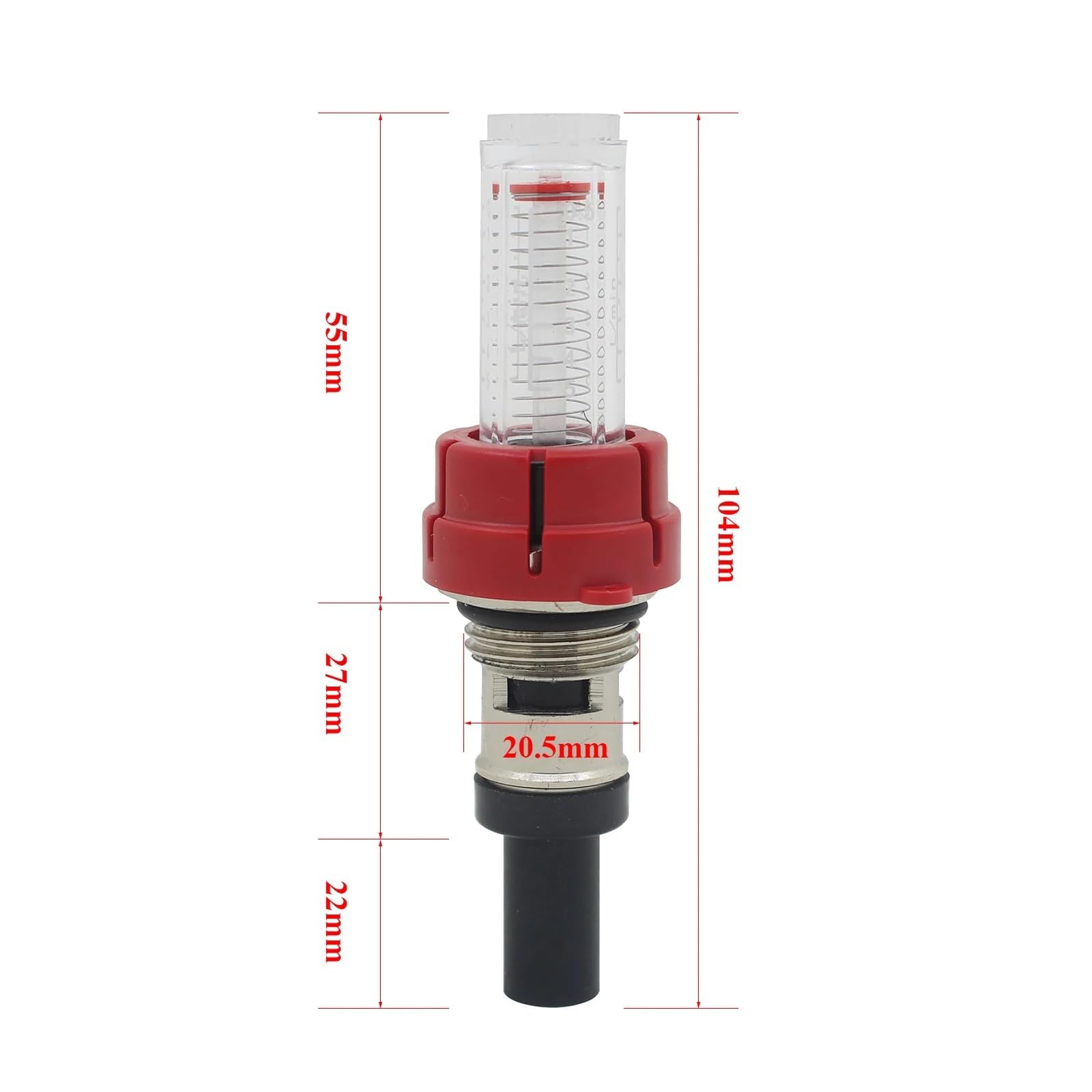 1/5/10/20 Piezas - Medidor de Flujo del colector calefacción por Suelo Radiante/medidor Ufh regulador(20 Pieces)