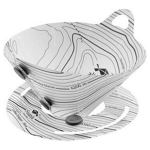 Fozzils 1899079/295-22021 Snap Fold Coffee Dripper White 130x140x105mm Cover
