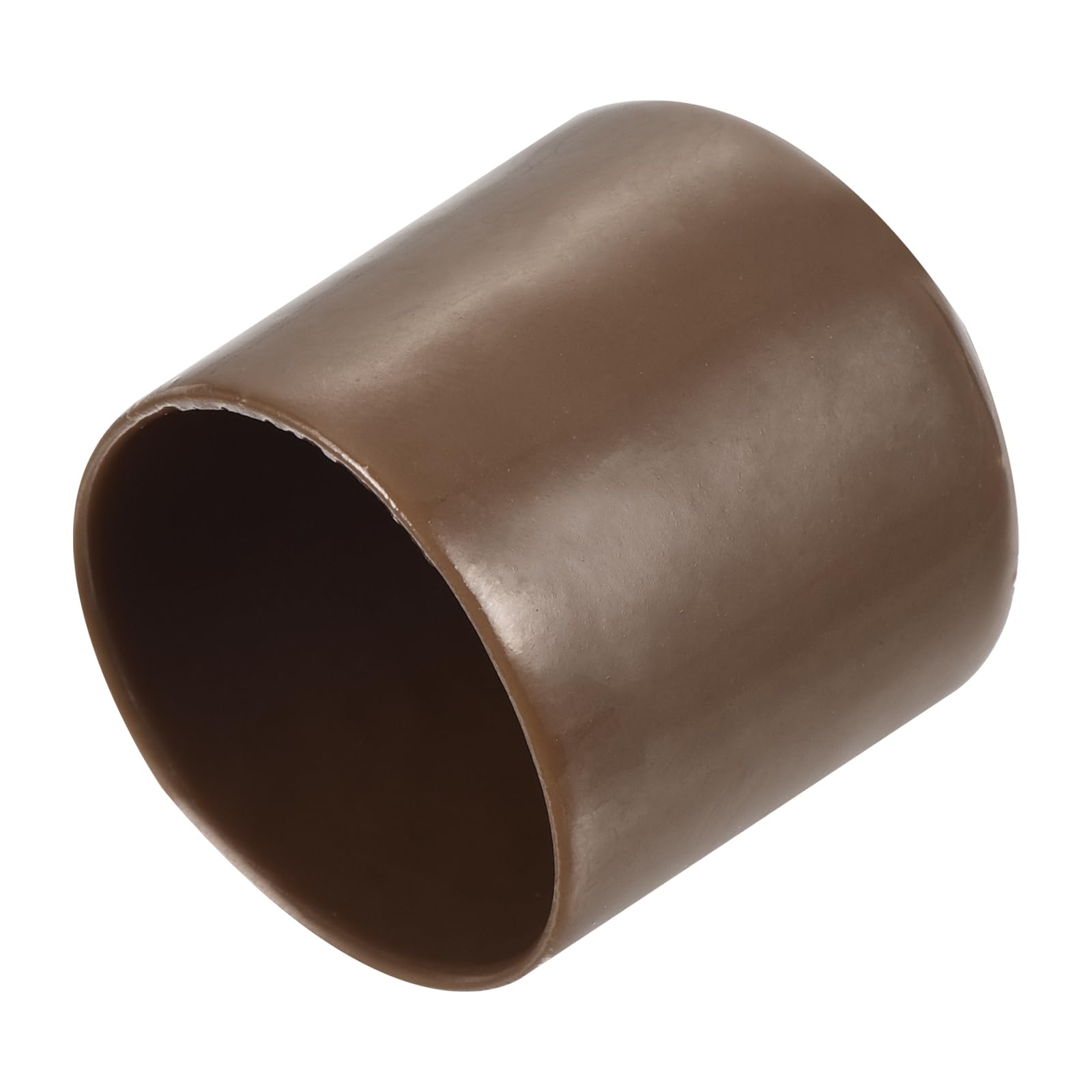 uxcell 20pcs Rubber End Caps 31mm(1 1/4") ID Vinyl PVC Round Tube Bolt Cap Cover Screw Thread Protectors Brown