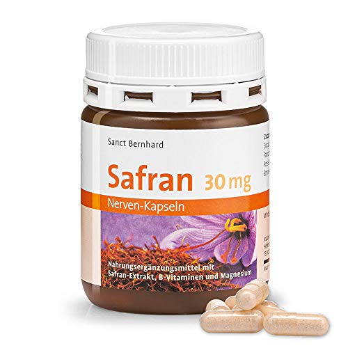Azafrán Cápsulas con vitaminas B6, B12 y magnesio - 60 Cápsulas