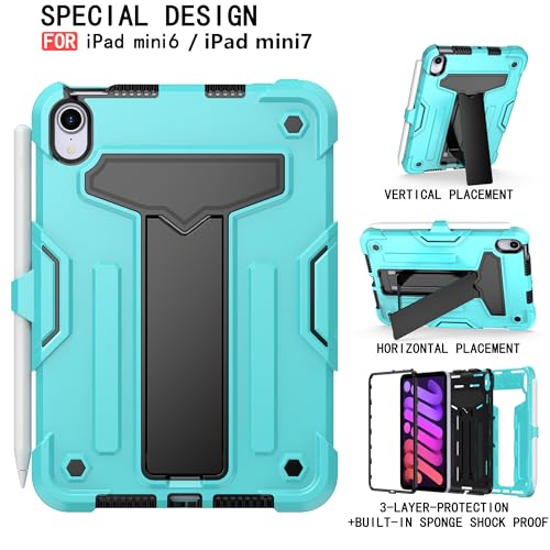 Coque iPad Mini 7 2024 antichoc avec protection blindée double couche - 4