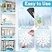116PCS Christmas Decorations, 9 Sheets Christmas Window Clings, Snowflake Window Clings Decals, Double Sided Xmas Snowflake Decal Stickers for Winter Holiday Home Indoor Decorations Decor Supplies