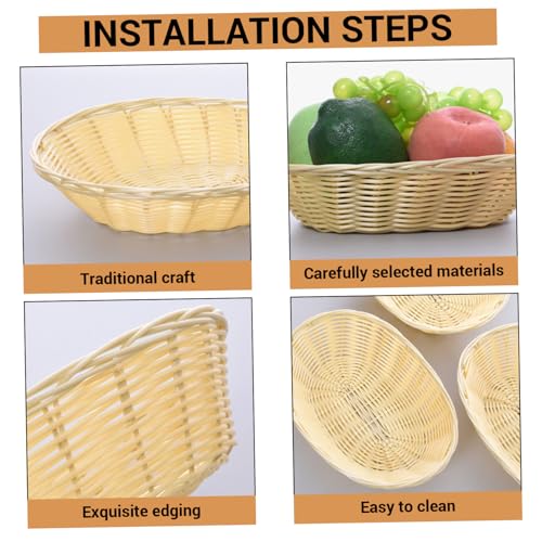Cesta de frutas de plástico para verduras almacenamiento de pan y aperitivos 4