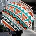2 Fold Compact Travel Automatic Golf Umbrella, Fashion Sunny Rain Sunscreen Umbrella For Women Men Indiana Western Southwest Tribal Ethnic Aztec Geometric