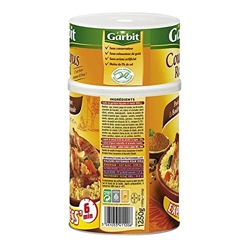 GARBIT - Couscous Royal Poulet, Merguez Et Boulettes De Viande 1250G - Lot De 3 - Livraison Gratuite