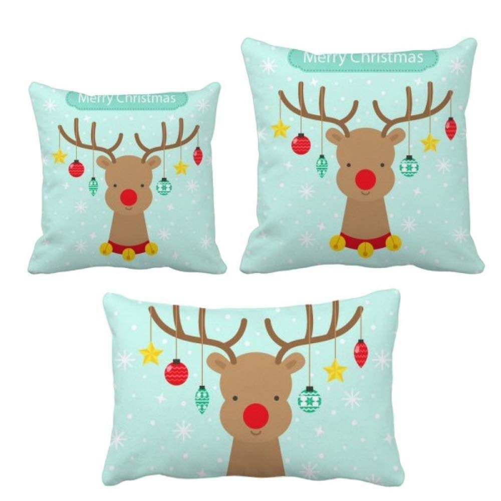 Coussin de Noël cerf et étoiles pour réchauffer vos soirées d'hiver