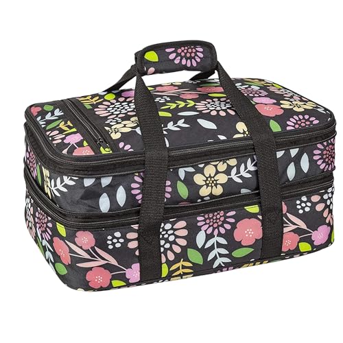 VP Home Double Casserole Insulated Travel Carry Bag (Garden Party)