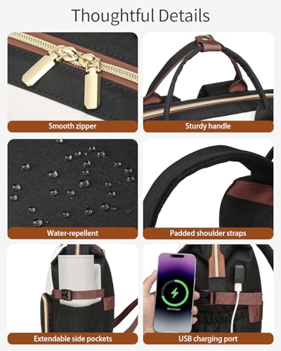 VANKANY Backpack with USB Charging Port