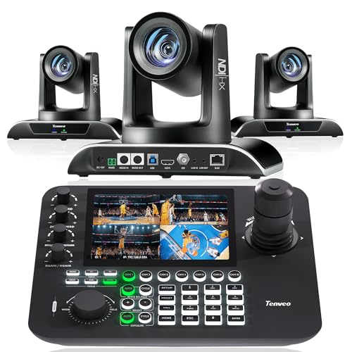 Tenveo NDI PTZ Camera 3-Camera Bundle