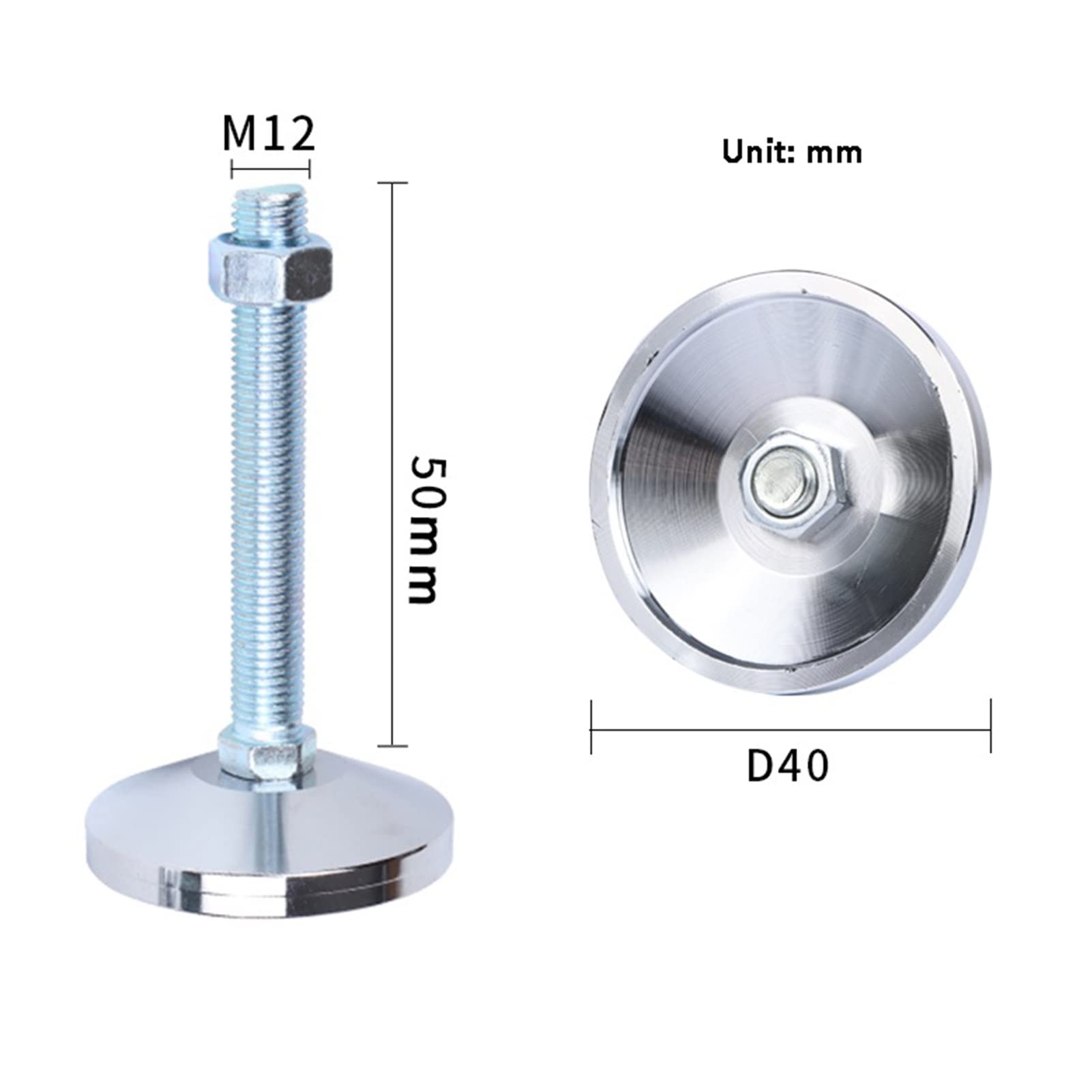 4 Uds., Tamaño De Rosca M12*50mm, Patas Niveladoras De Muebles Pesados, Niveladores De Muebles, Patas Ajustables for Armarios O Mesas. | Adjustable Legs For Cabinets Or Tables Support Leg