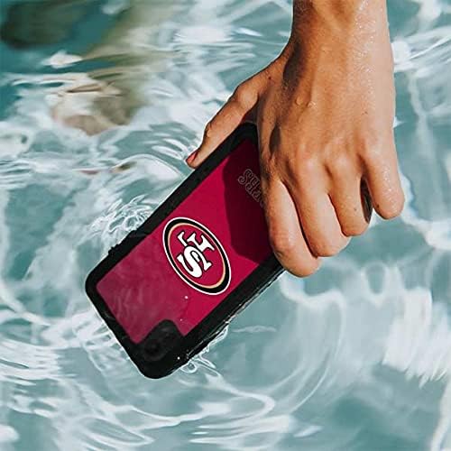 Skinit Waterproof Phone Case Compatible with iPhone XR - Officially Licensed NFL San Francisco 49ers Distressed Design