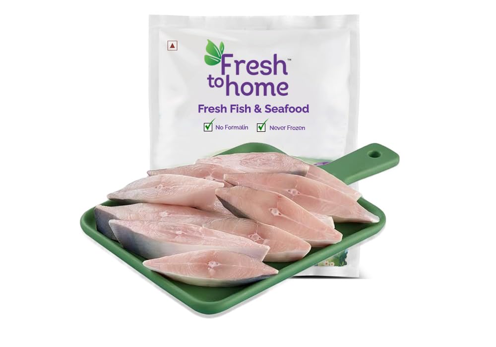 FreshToHome Silver Pomfret, Avoli (100g to 200g) Steaks 250g (UAE)