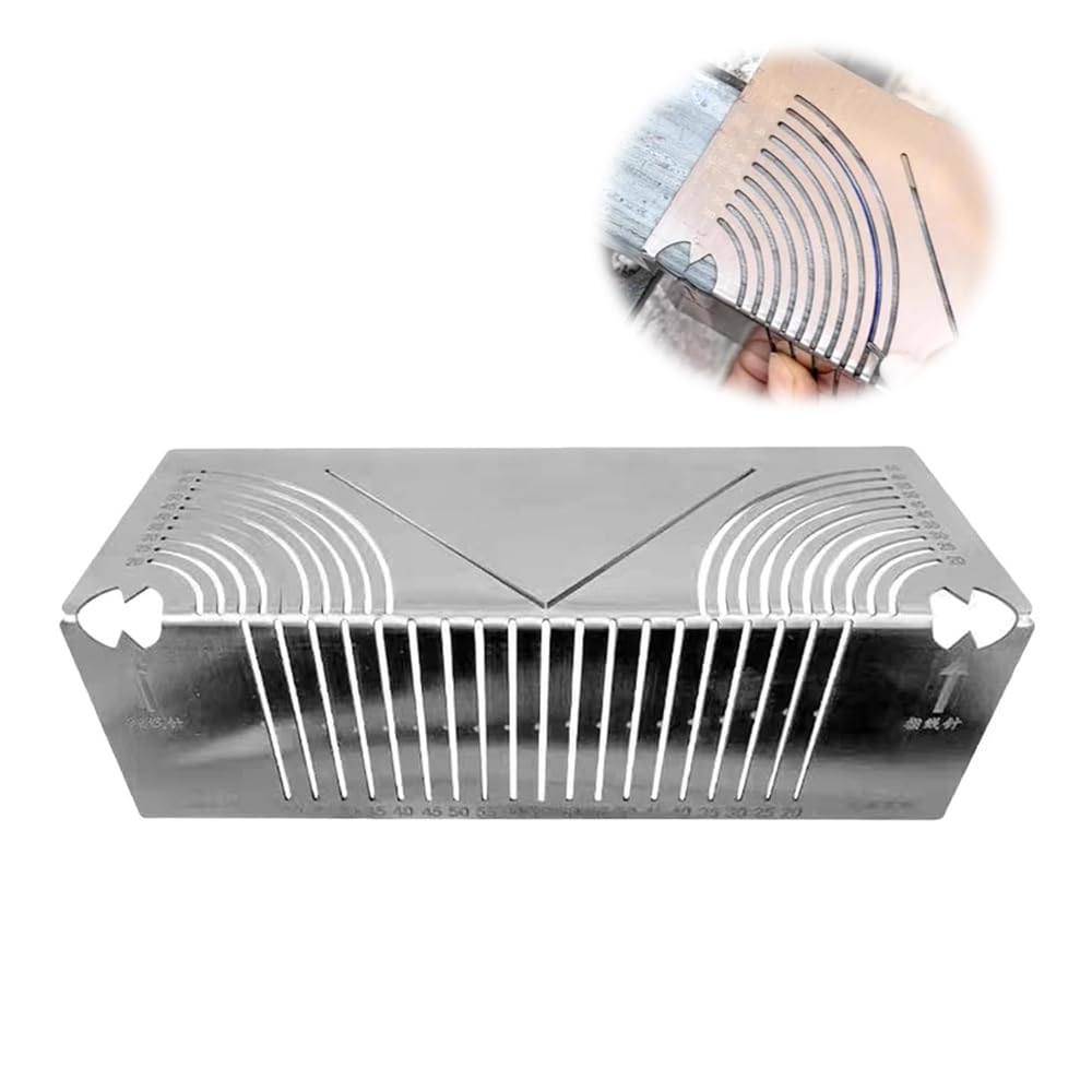 Azonee Adjustable Angle & Arc Marking Tool, Dual-Purpose Metal Scriber for Square & Round Pipes, Ideal for Metalworking, Welding, Engineering, and Construction (Small Size 20-65)