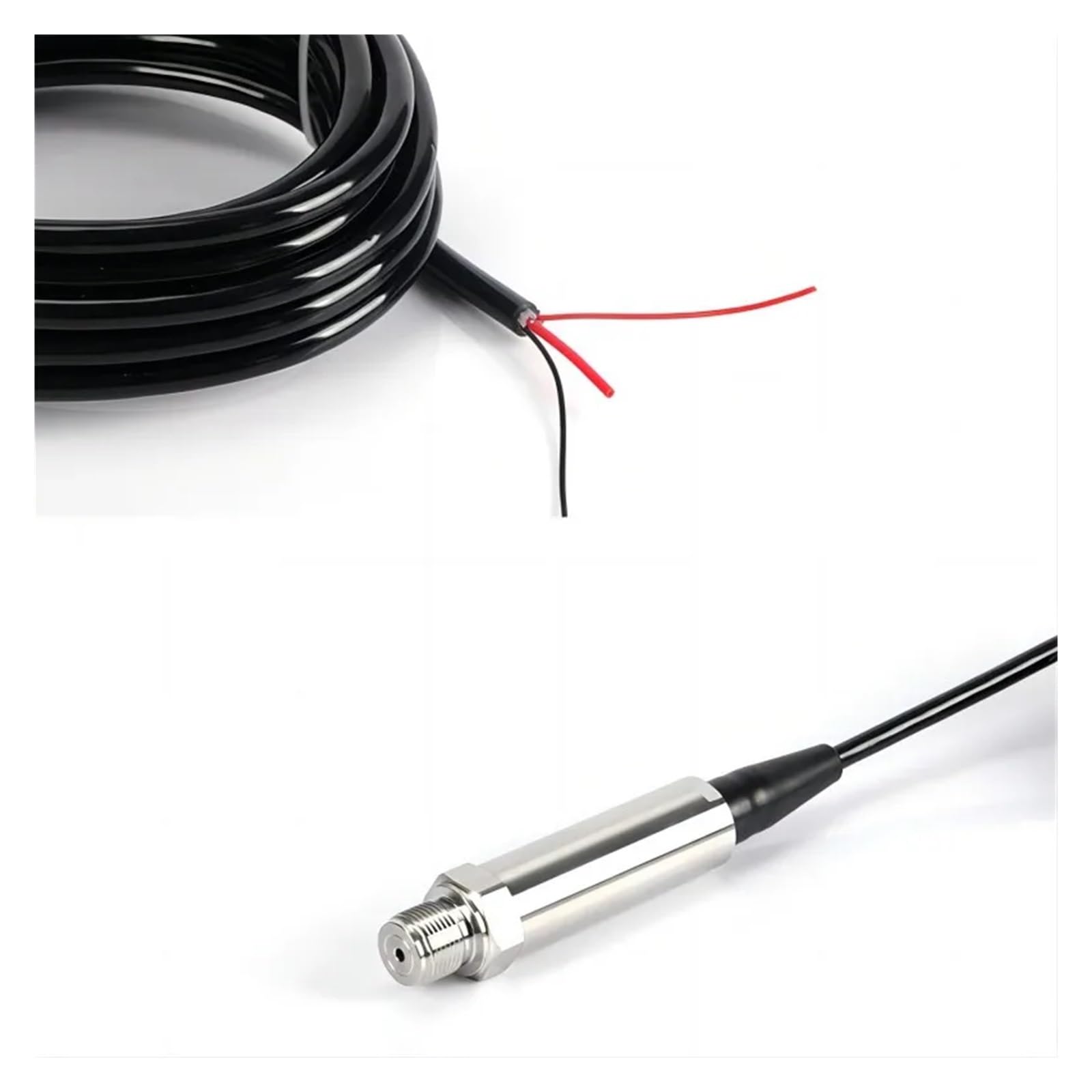 Sensor de nivel de presión de tanque de combustible con rosca M20 de 1 m, transductor for tanque de camión, transmisor de nivel de agua hidrostático piezoeléctrico de 0 a 10 V(0-40Kpa (4m water))