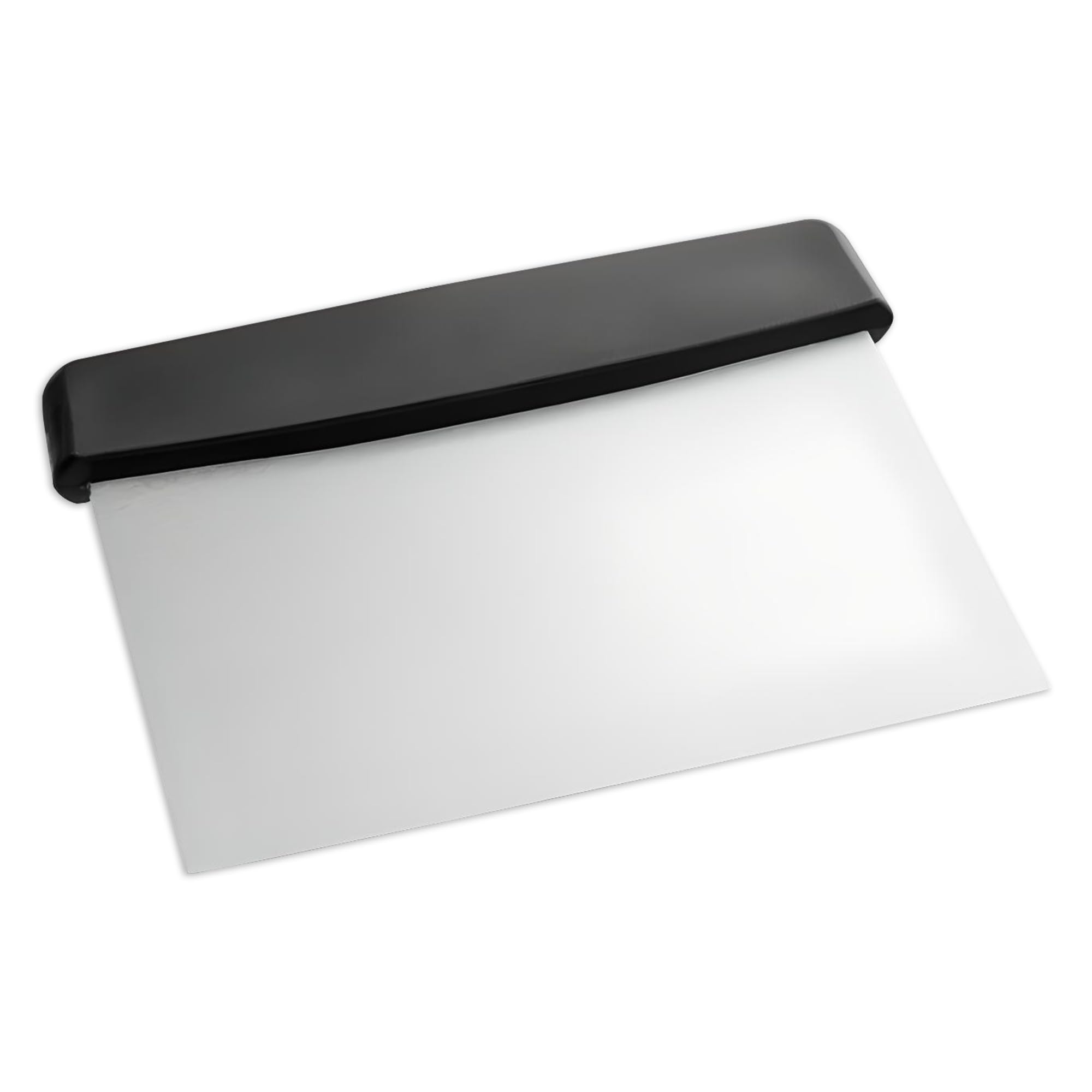 OCS Parts 6-Inch Stainless Steel Dough Cutter and Bench Scraper | Black Handle | Cutter for Pizza Dough, Bread, and Pastry Dough | Multipurpose