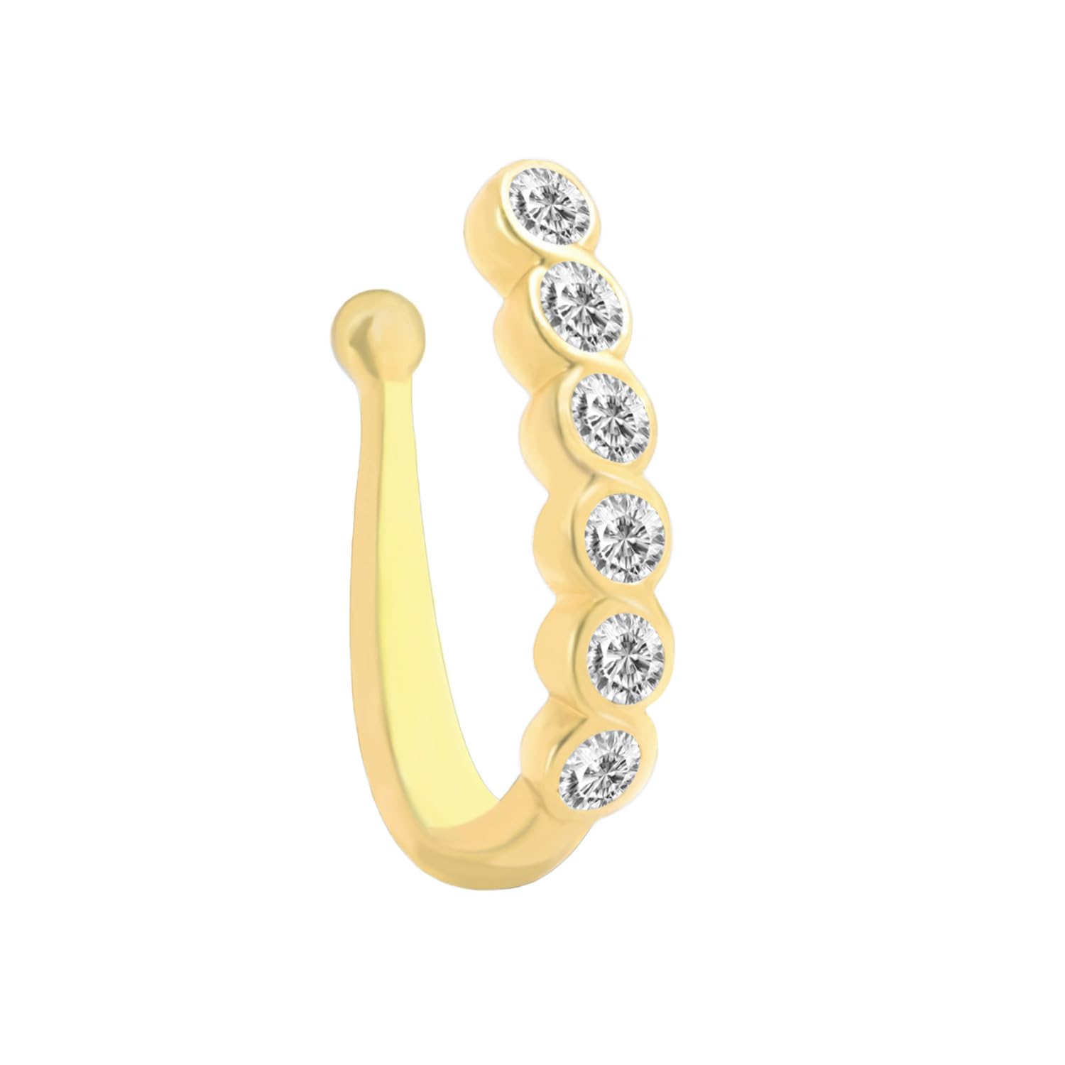 VAMA FASHIONS Clip on Golden Nose pin without Hole Non Piercing Pressing Type Nose ring Stud for Women & Girls (Golden Nosepin) (B0CTBYNMC8) Amazon Price History, Amazon Price Tracker