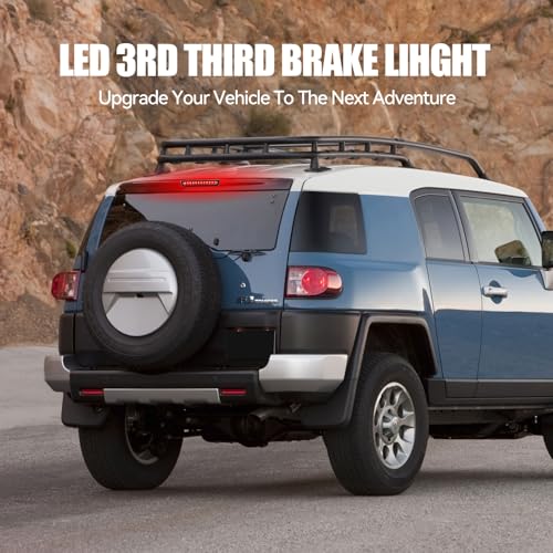 Image of Third 3rd Brake Light LED for 2007-2014 Toyota FJ Cruiser, High Mount Rear Brake Lights Assembly for 07-14 FJ Cruiser, Waterproof Center Cab Lamp Stop Light