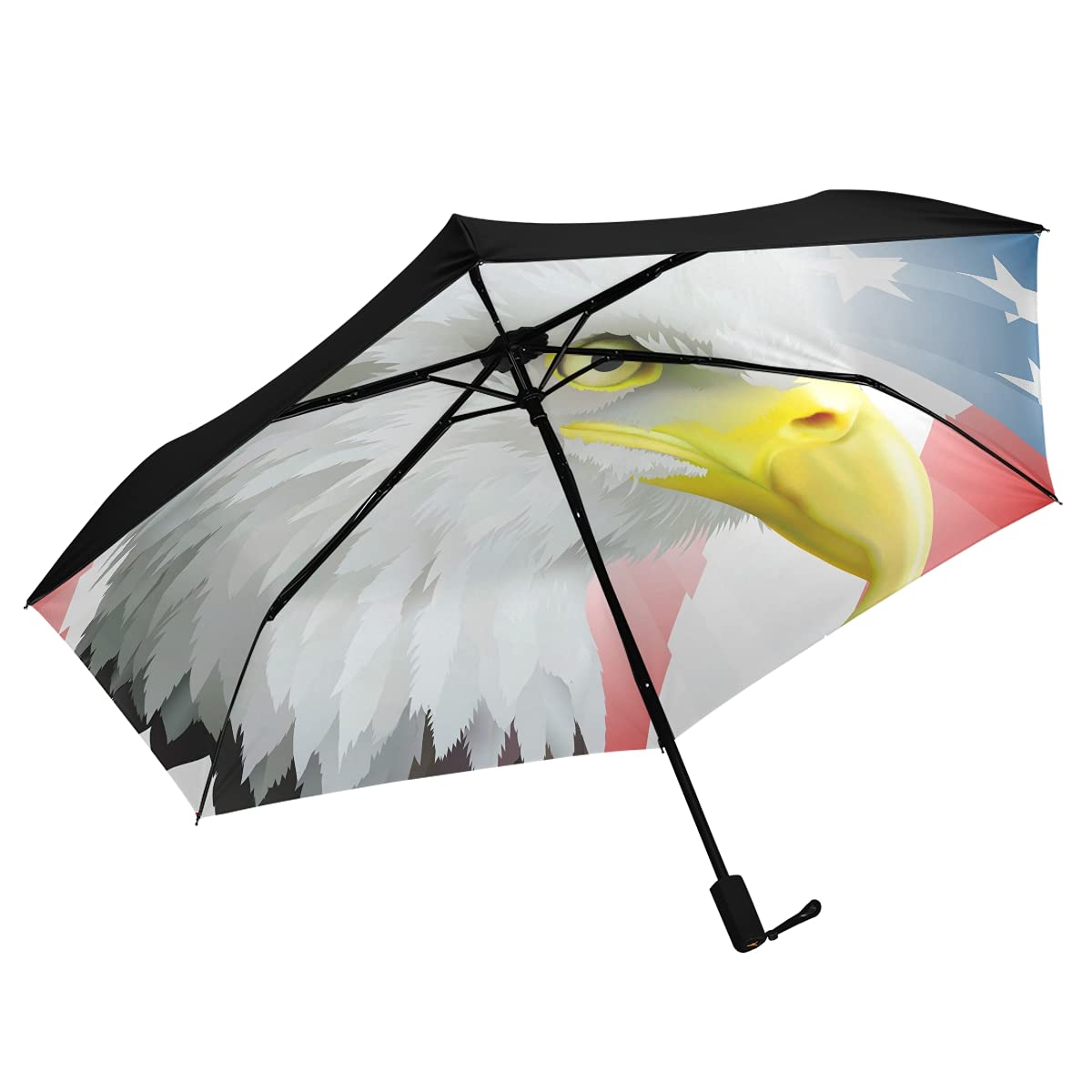 Anyangquji Umbrella Windproof Travel Umbrella Compact Folding Reverse Umbrella