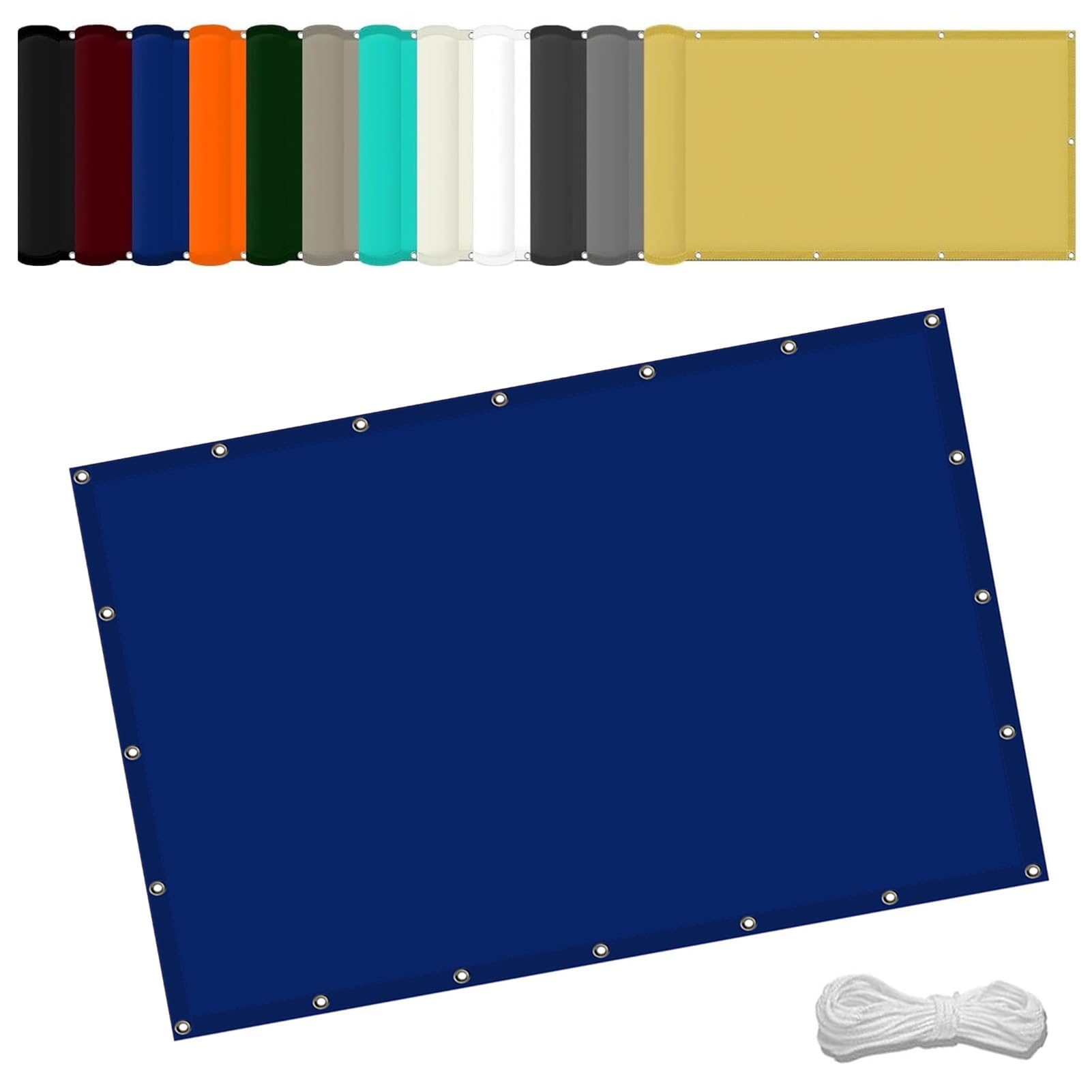 GLDYTVF Outdoor Patio Awning 1.4 x 1.8m Waterproof Sunshade with Grommets Weather Resistant Sail Shade for Fence Pergola Balcony Navy Blue