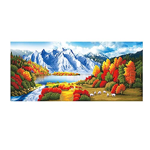 Diamond painting grande taille 80x200cm, strass cristal brillants avec toile adhésive premium