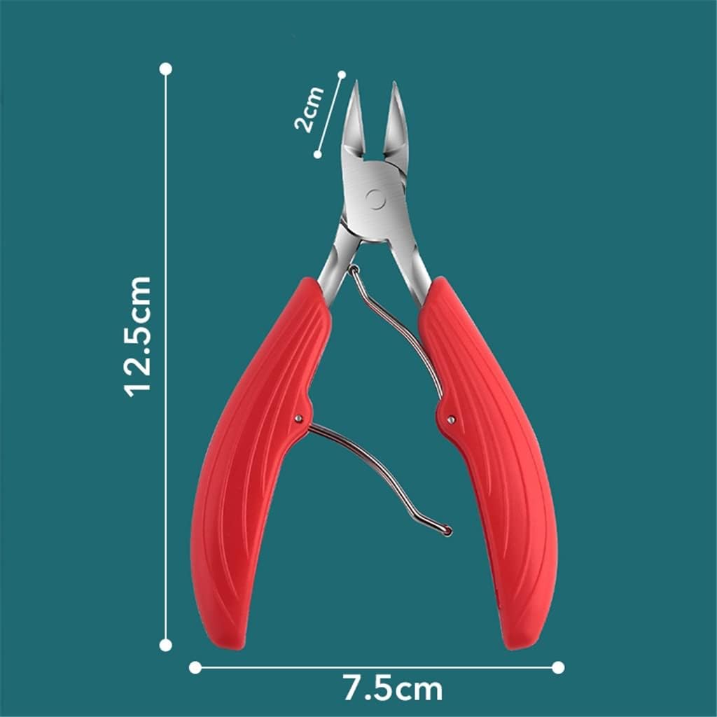 Toenail Nail Clippers Cutters Stainless Steel Pedicure Manicure Tools Professional Thick Ingrown Correction Tool(Gray)