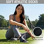 Compression Athletic Ankle Socks (3 Pairs) – Low Cut Double Tab Running Socks with Arch Support & Ideal for Pickleball - Image 2