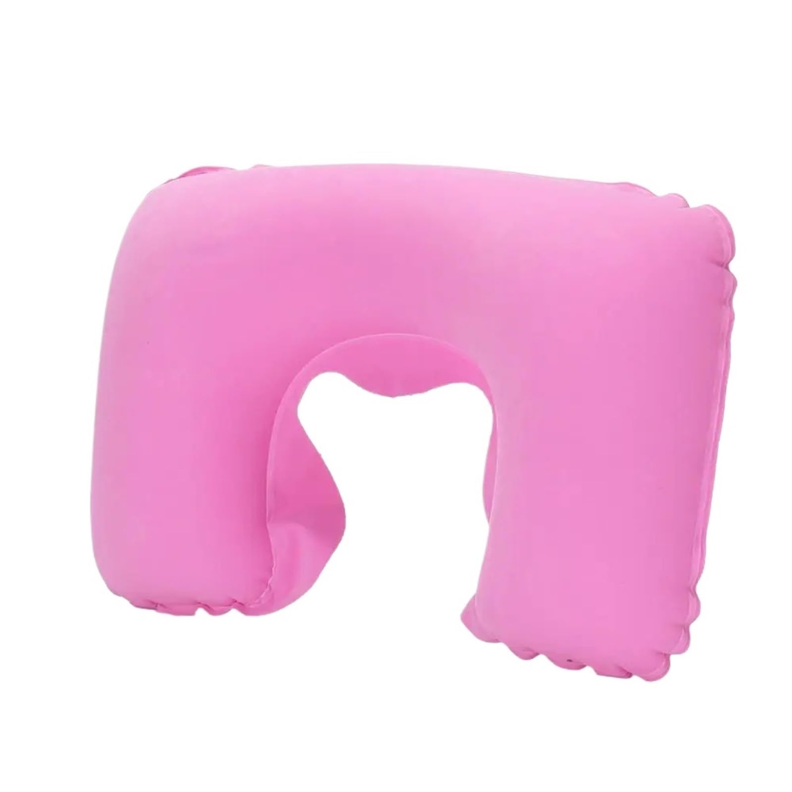 YShiuoL Neck Pillow Neck Pillow Flocking Plush Fabric Cover Inflatable Outdoor Travel Cushion U-Shaped Accessories Nap(Square-pink)